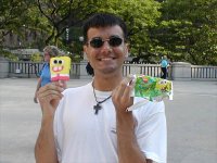 Jon got a Spongebob ice cream bar on Michigan Ave.