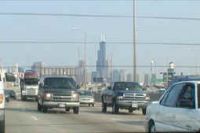 A shot of the Sears Tower on our way out of Chicago.