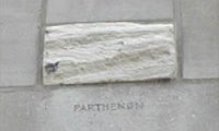 The Tribune building had pieces of famous, still standing, heavily guarded buildings like the Parthenon in it.