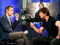 Seen here: Tom Cruise's PhD in Neurology pays off in a debate against a clearly baffled, and glib, Matt Lauer. He knows the history damn it!
